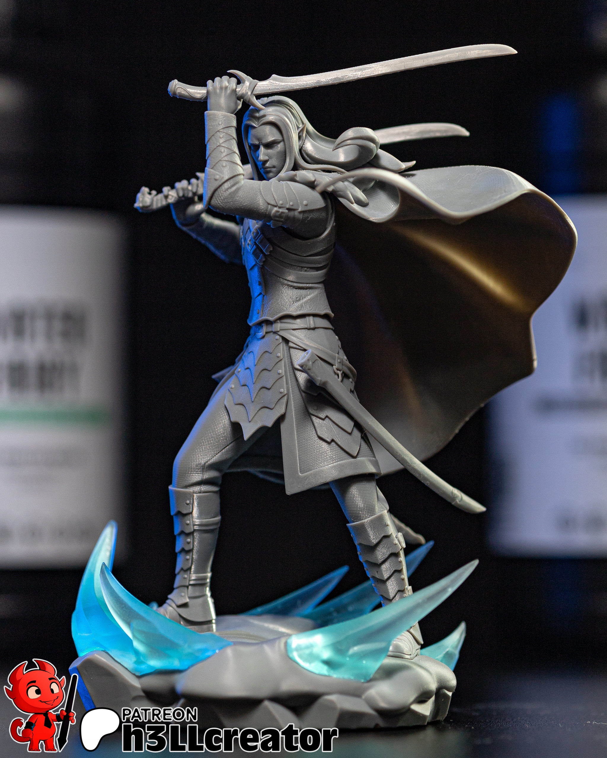 Figurka tvůrce Drizzt Do'Urden Dungeons & Dragons h3LL 3D tisk 12K