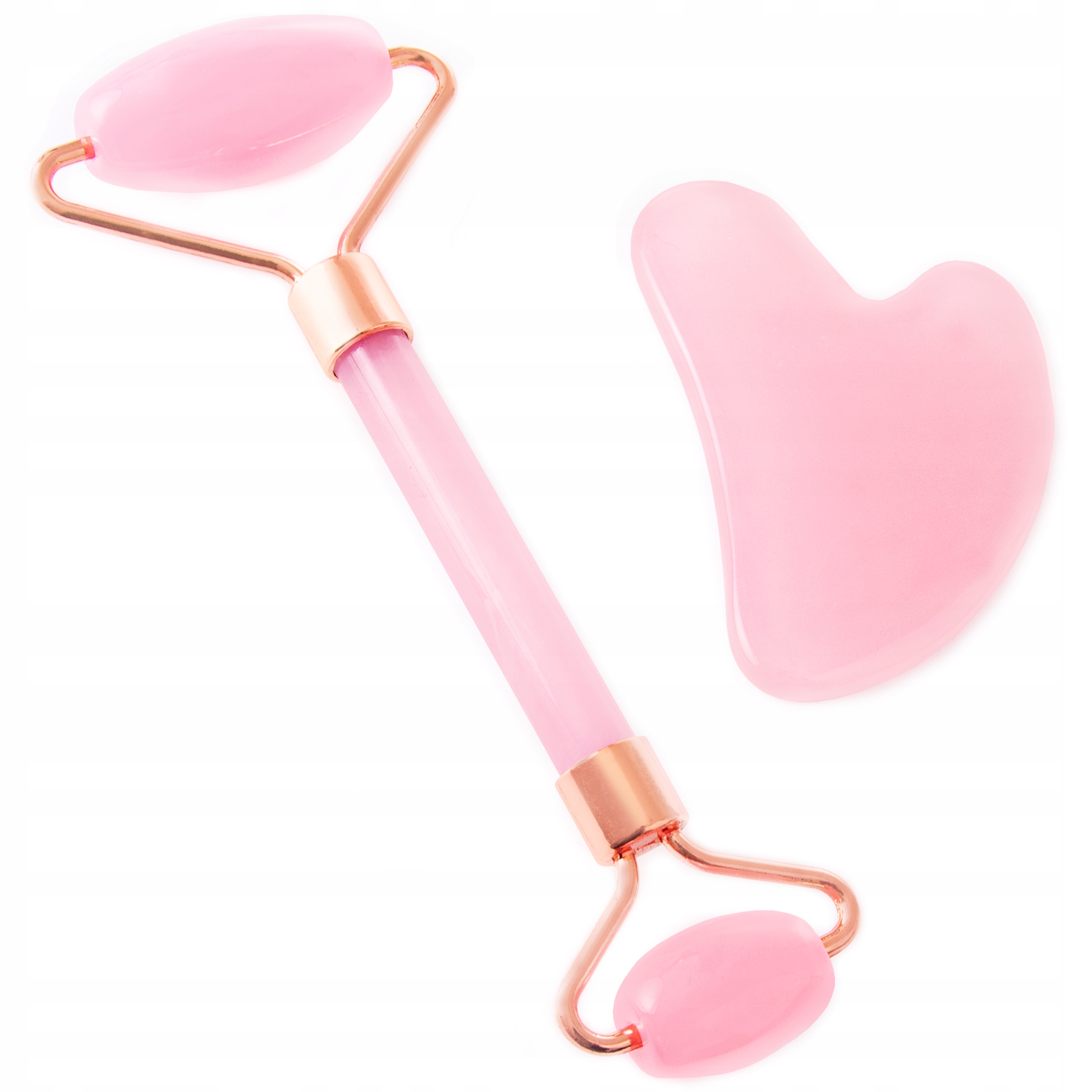 

Kamień Gua sha kwarc różowy roller masażer
