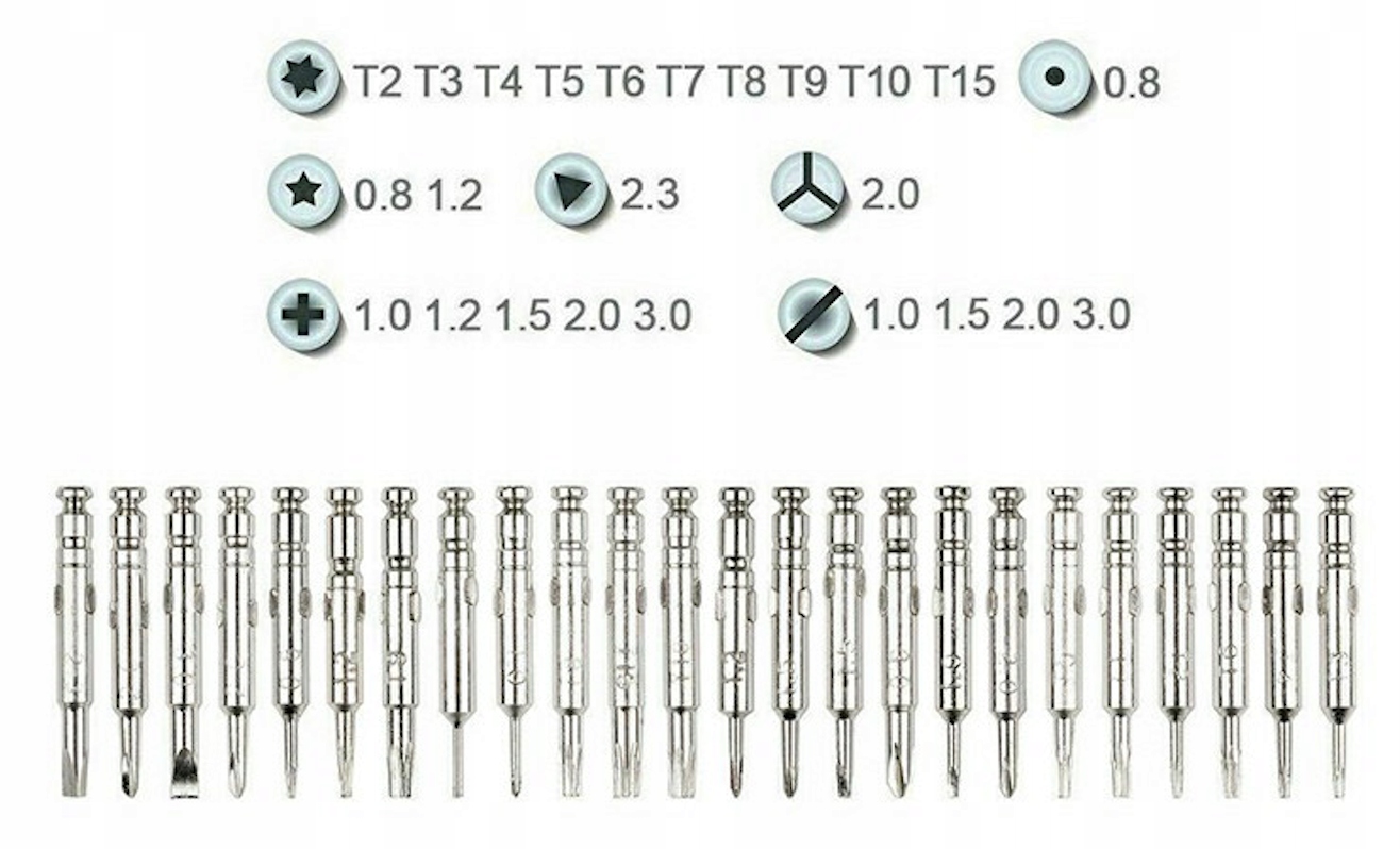 ZESTAW ŚRUBOKRĘTÓW PRECYZYJNYCH 25w1 WKRĘTAKI TORX Marka MFC