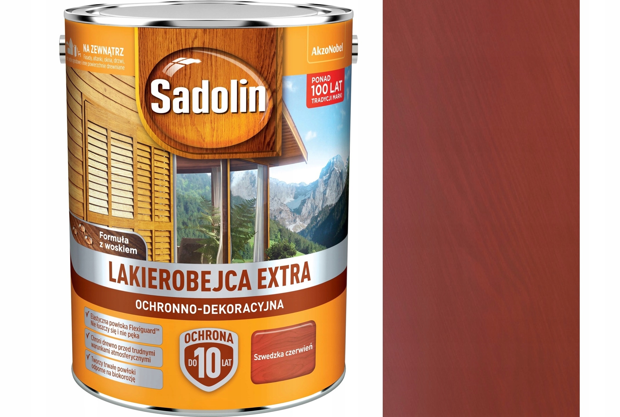 

Sadolin Extra Lakierobejca 5L Szwedzka Czerwień