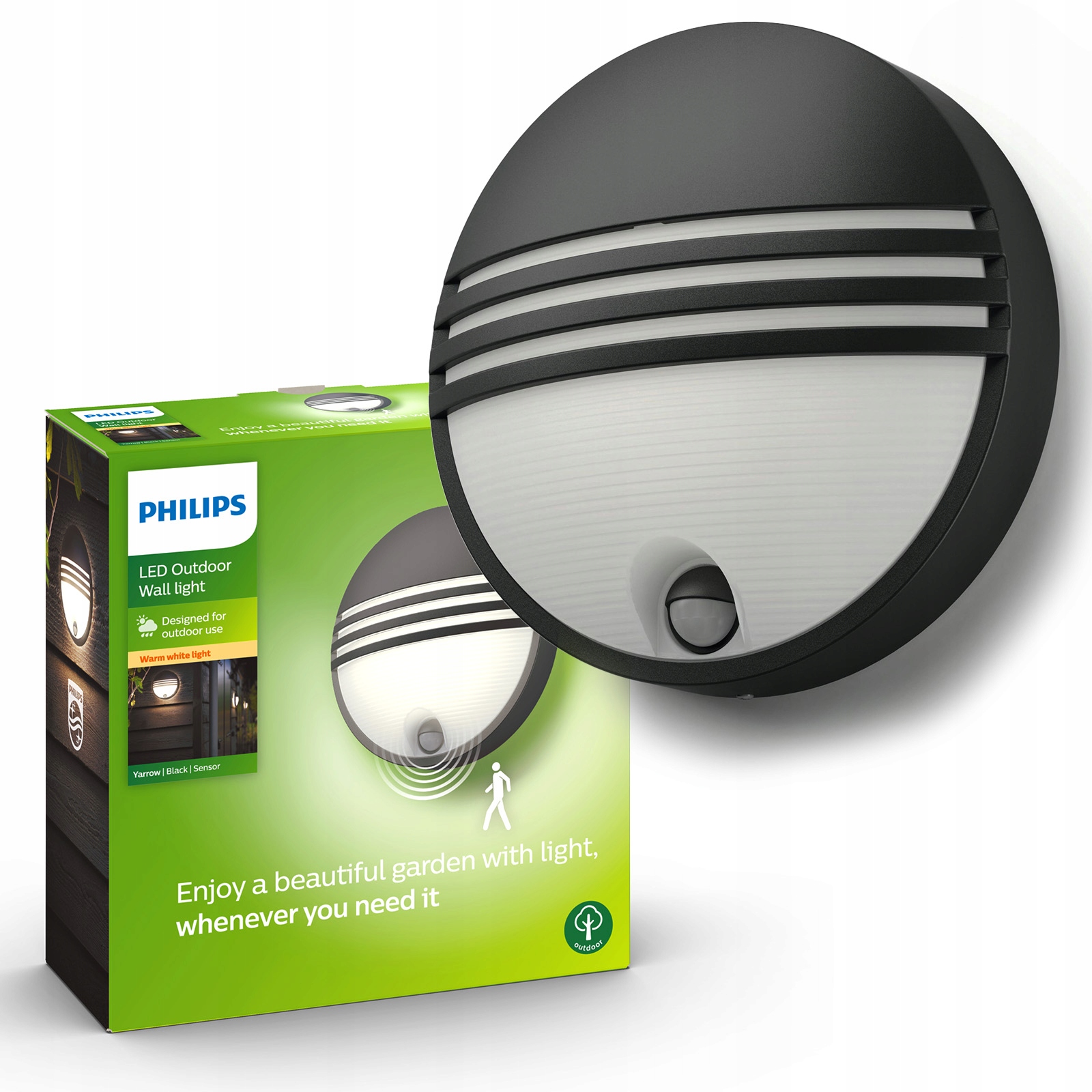 Nástenné svietidlo Vonkajšia fasádna Led lampa 6 W Snímač pohybu súmraku Philips