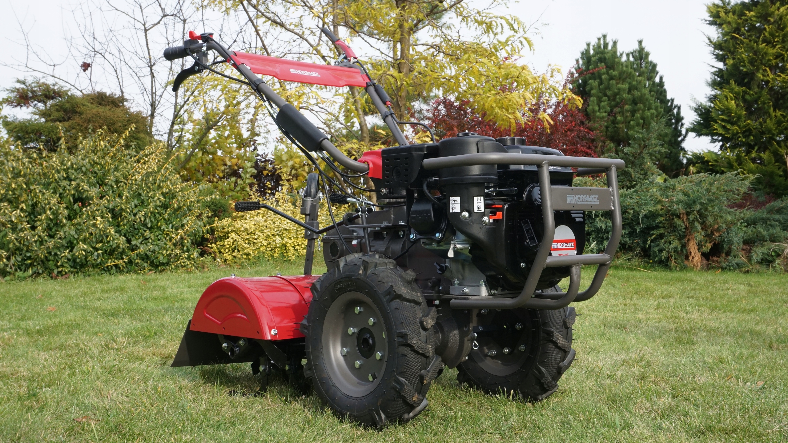 GLEBOGRYZARKA Hortmasz 7.0KM NAPĘD 3-Biegi DZIK 42-62cm Koła+Pług+Konsola! Szerokość robocza 62 cm