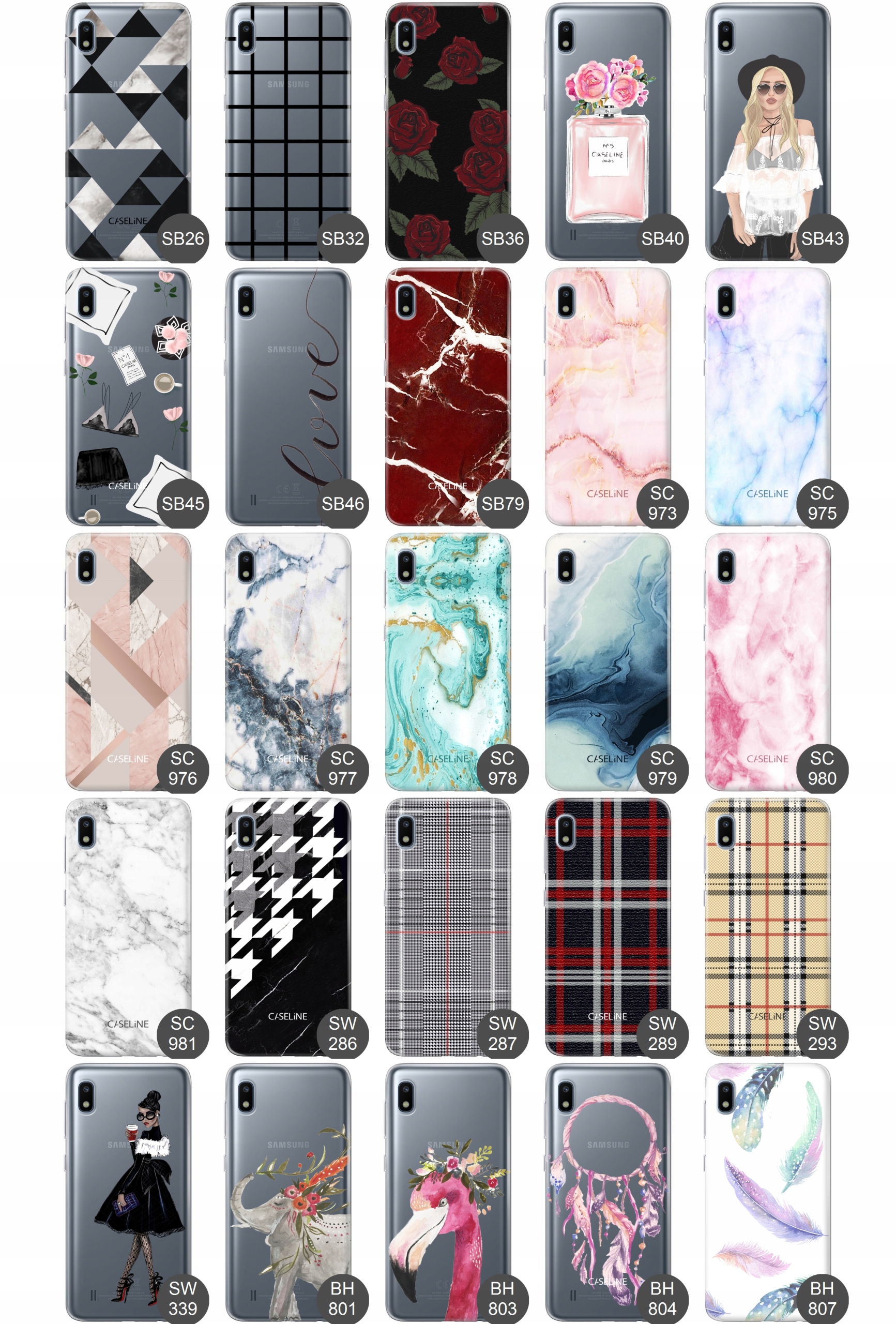 etui slim case guma do Samsung A10 wzory