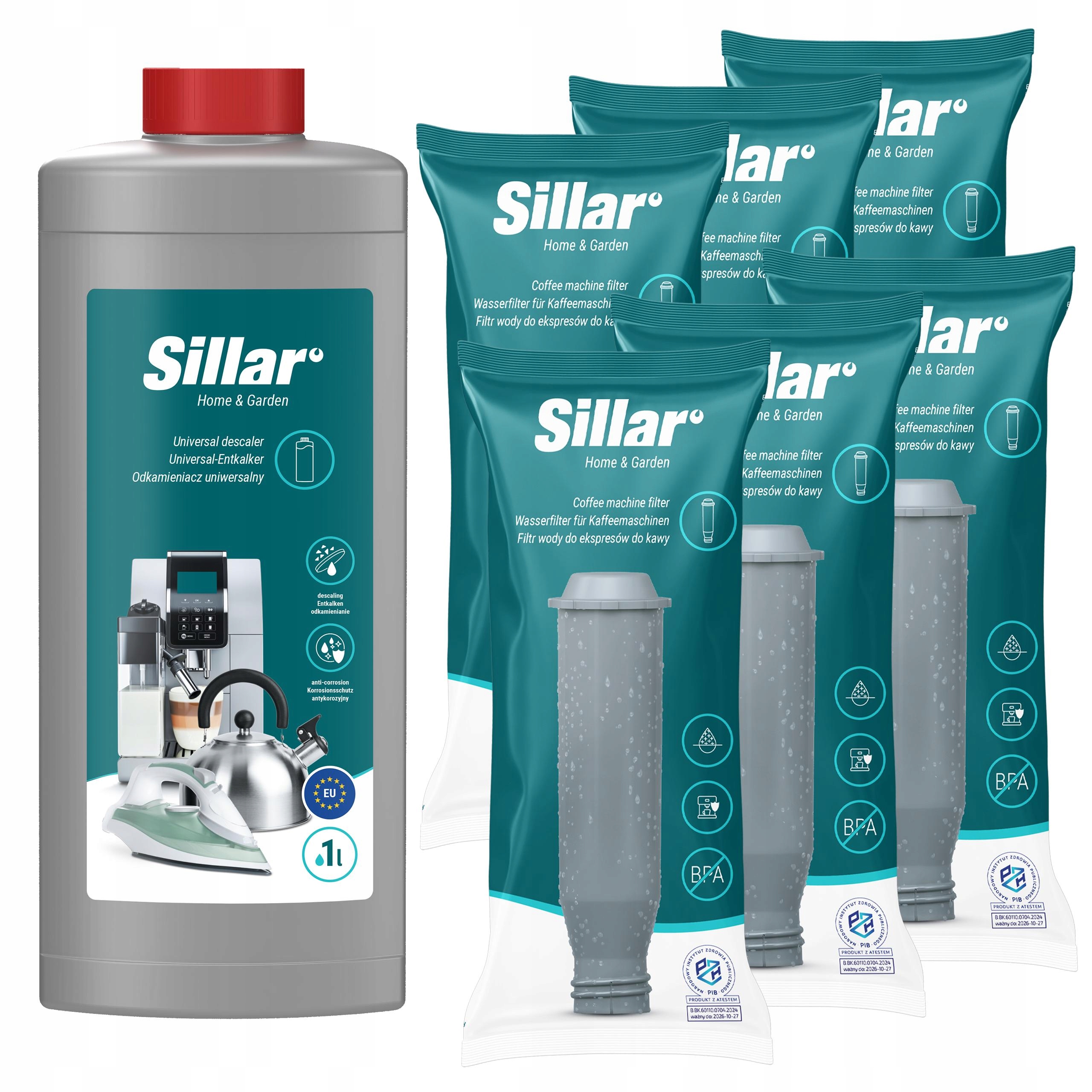 Filtr wody Sillar zamiennik filtr do ekspresu Nivona 6x odkamieniacz 1l