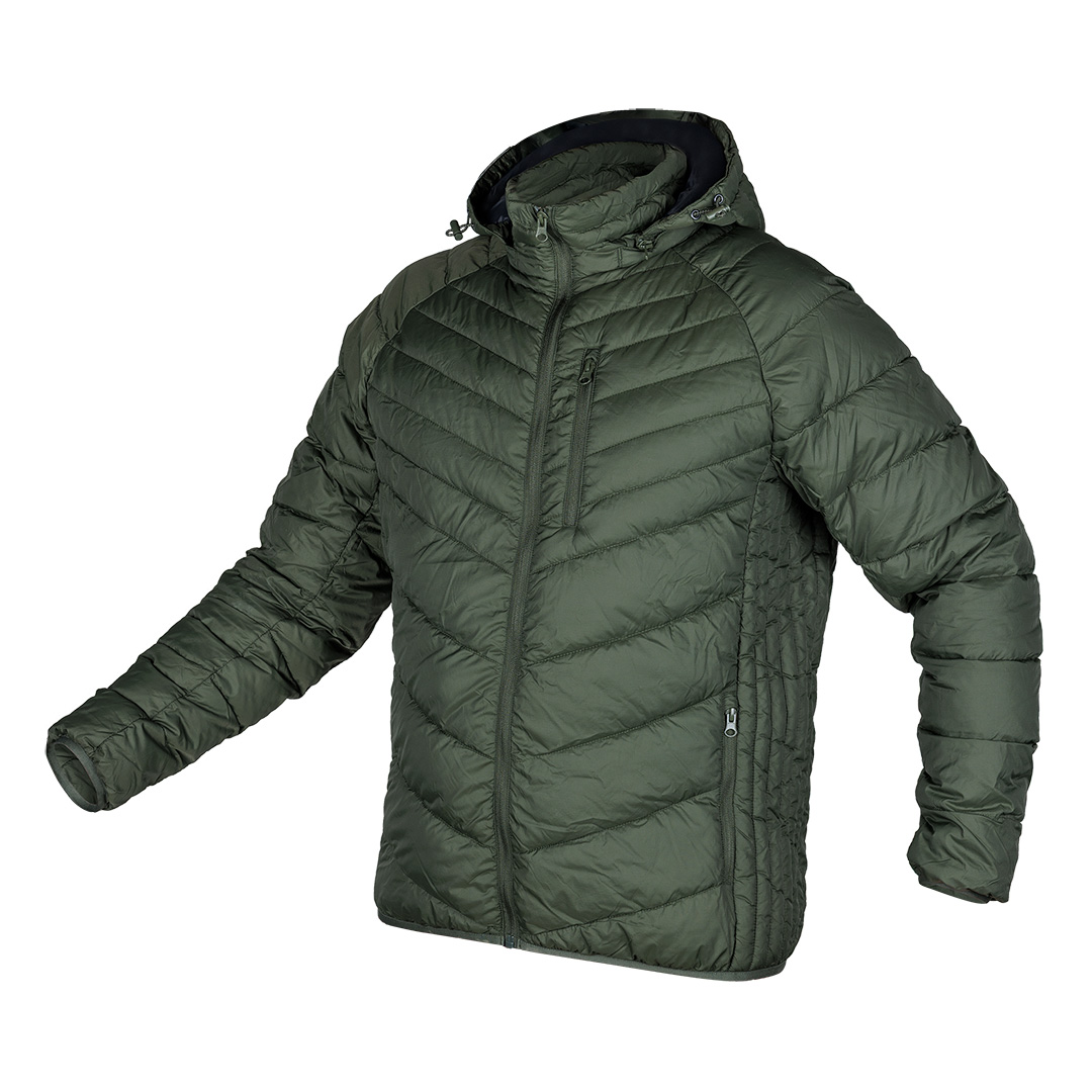 Bunda Mix&Match, prošívaná, péřová, lehká, olivově černá, velikost S Neo