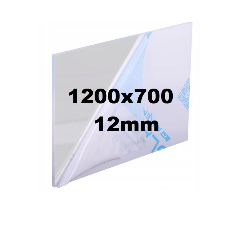 Pleksi /plexi Pleksa /plexa Bezbarvá na míru 1200x700x12mm Akrylová Deska