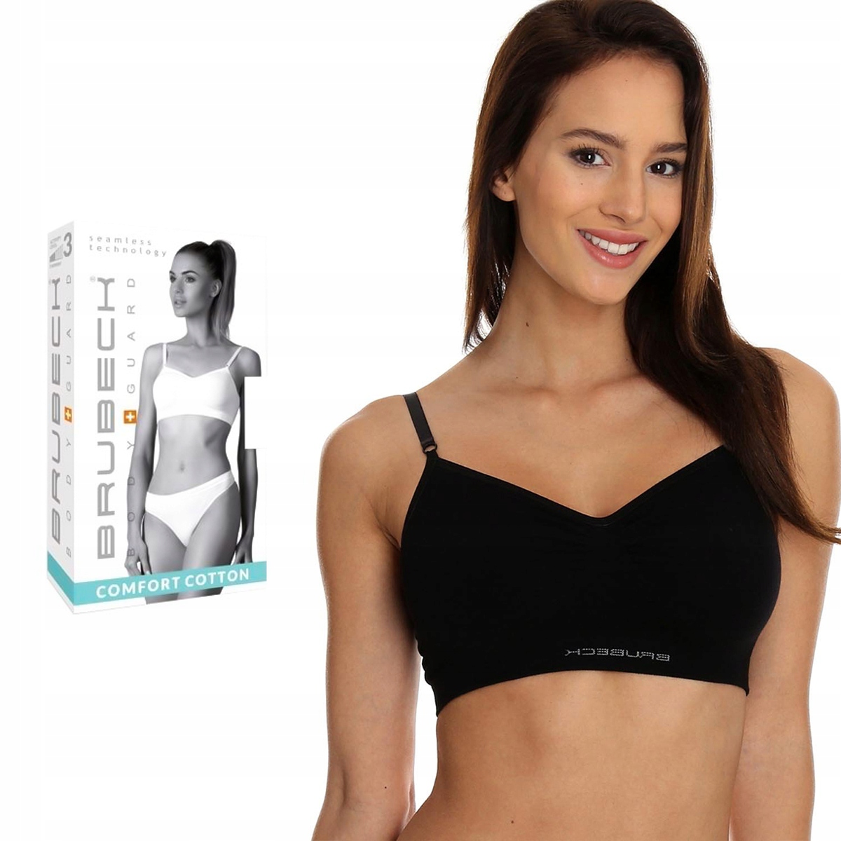 

Biustonosz Sport Brubeck Bra bezszwowy czarny 75A