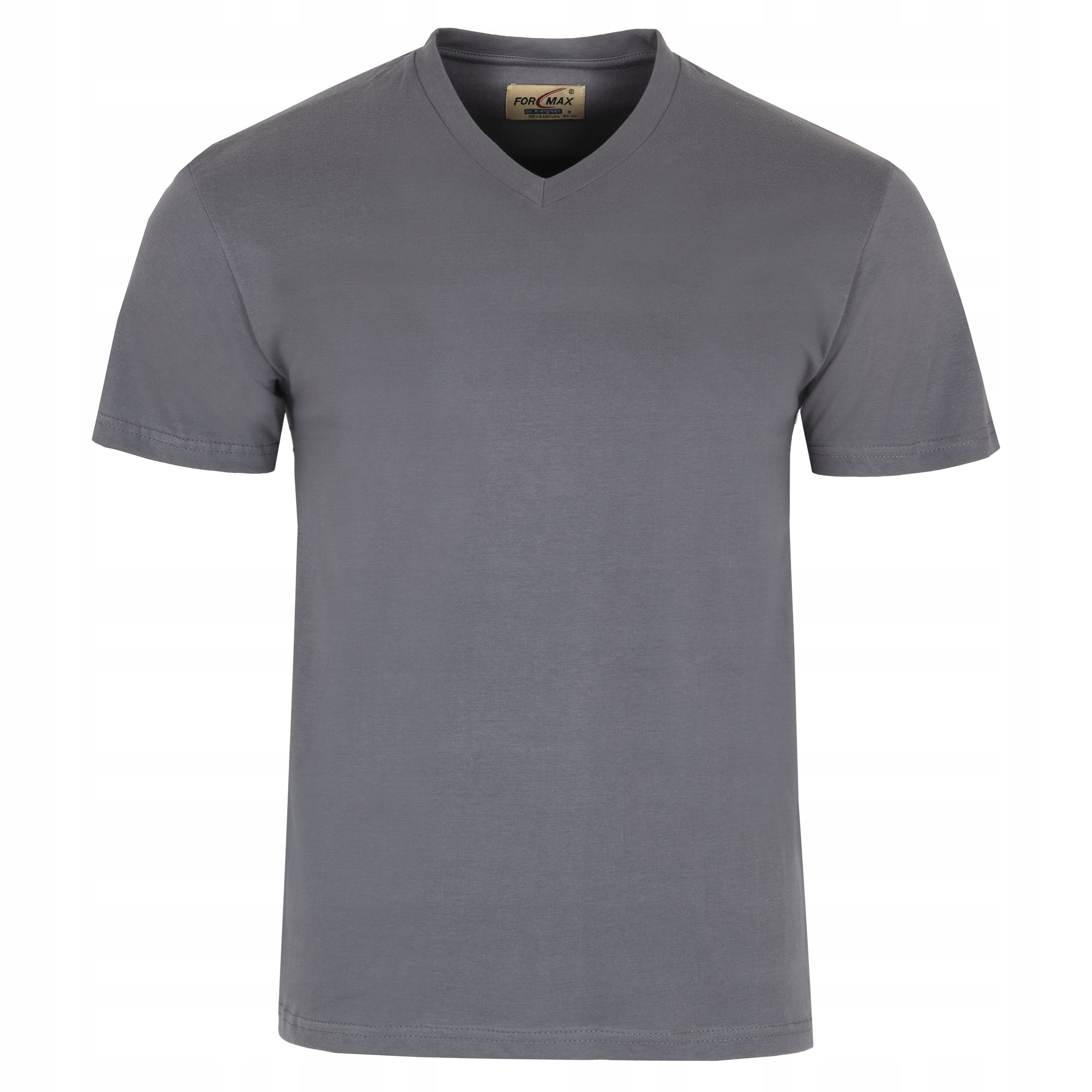 

T-shirt Męski W Serek Stalowy Bawełna Roz.l H70