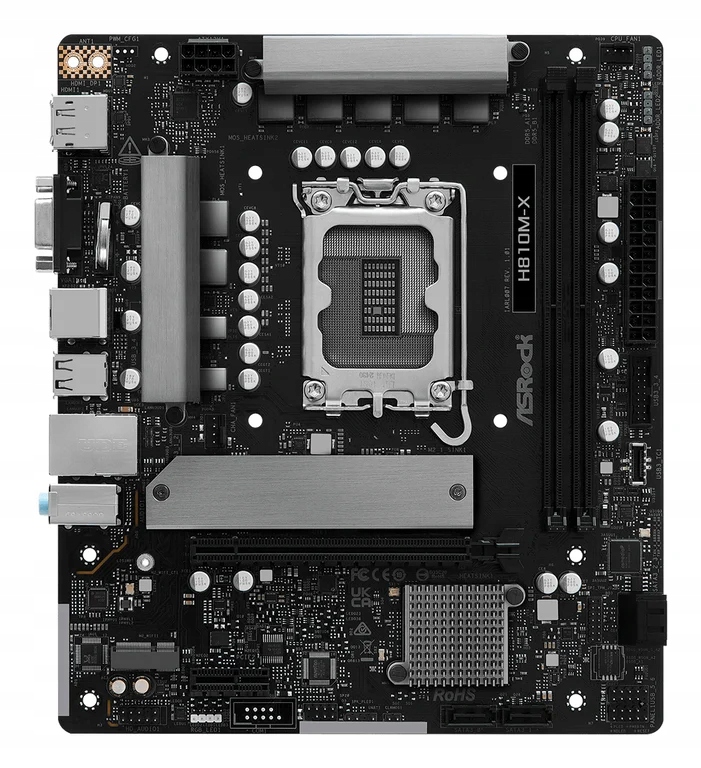 ASRock H810M-X Intel H810 LGA1851 2x DDR5 M.2 Vga Hdmi Dp m