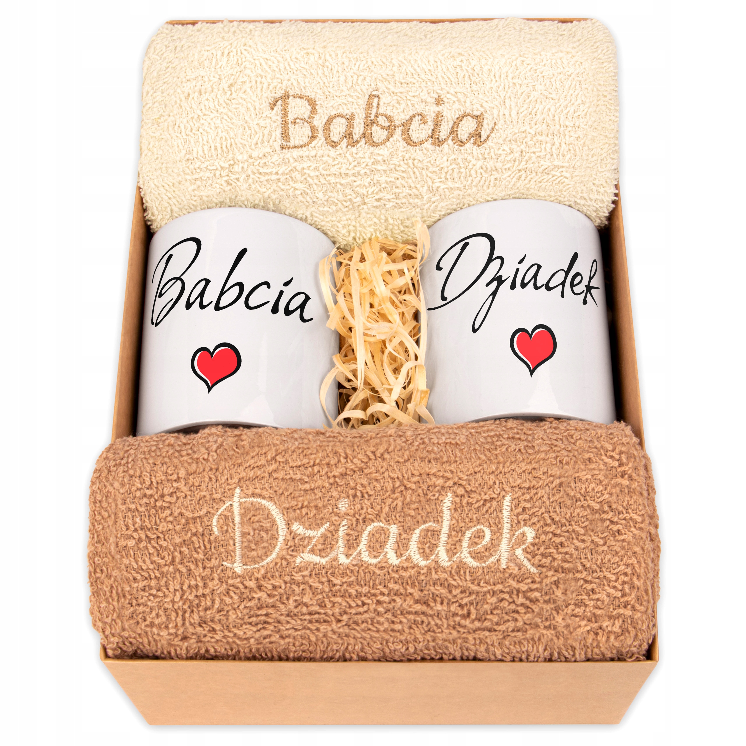 Dárek pro babičku a dědečka Ručníky Kubky gravírování Vánoce Jubileum db