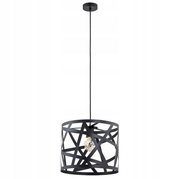 Avantgardní lampa Agapa Černá pavučina černých linií osvětlení obývacího pokoje