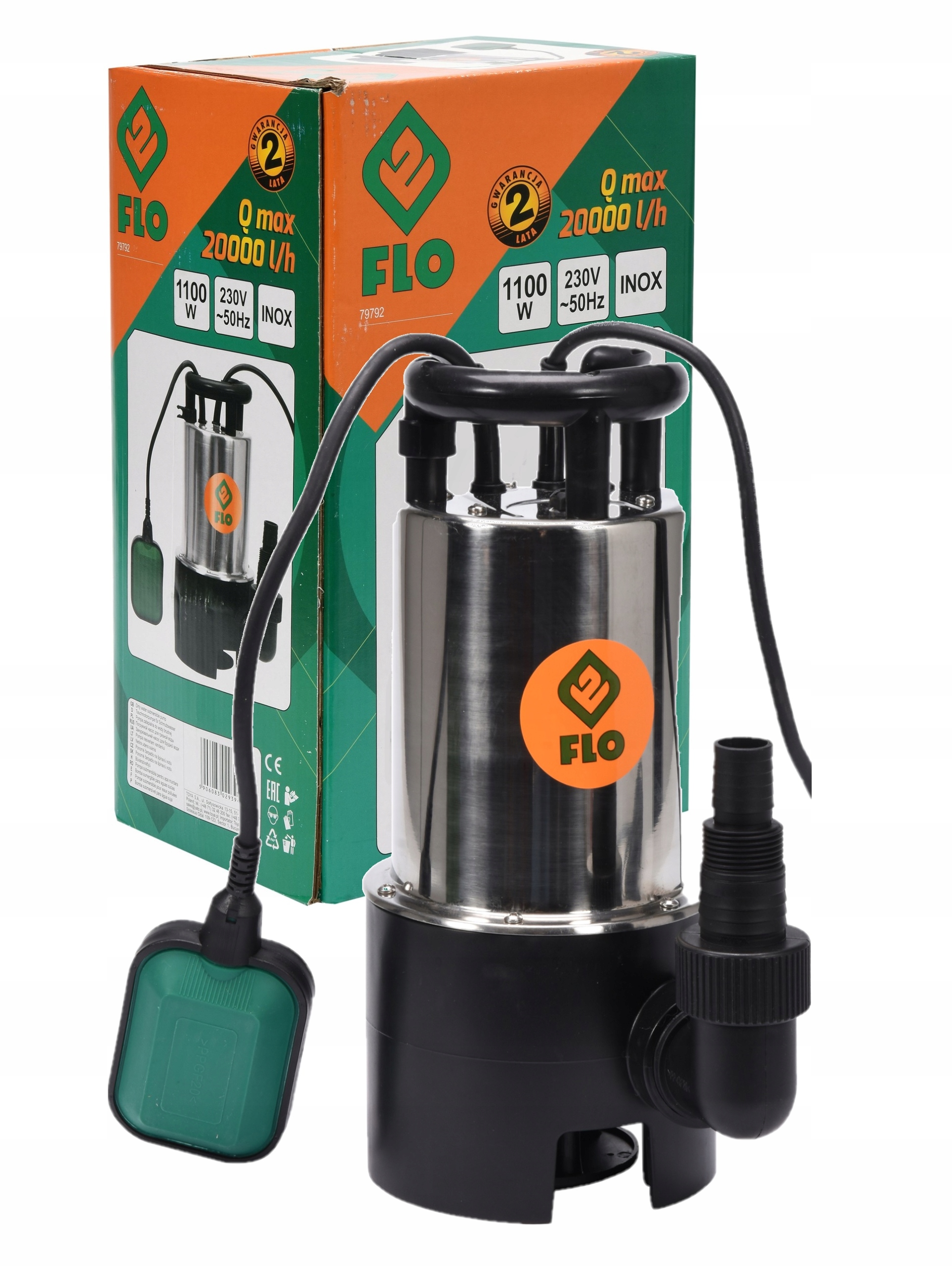 Ponorná Pumpa Na Špinavú A Čistú Vodu 1100 W Flo 79792