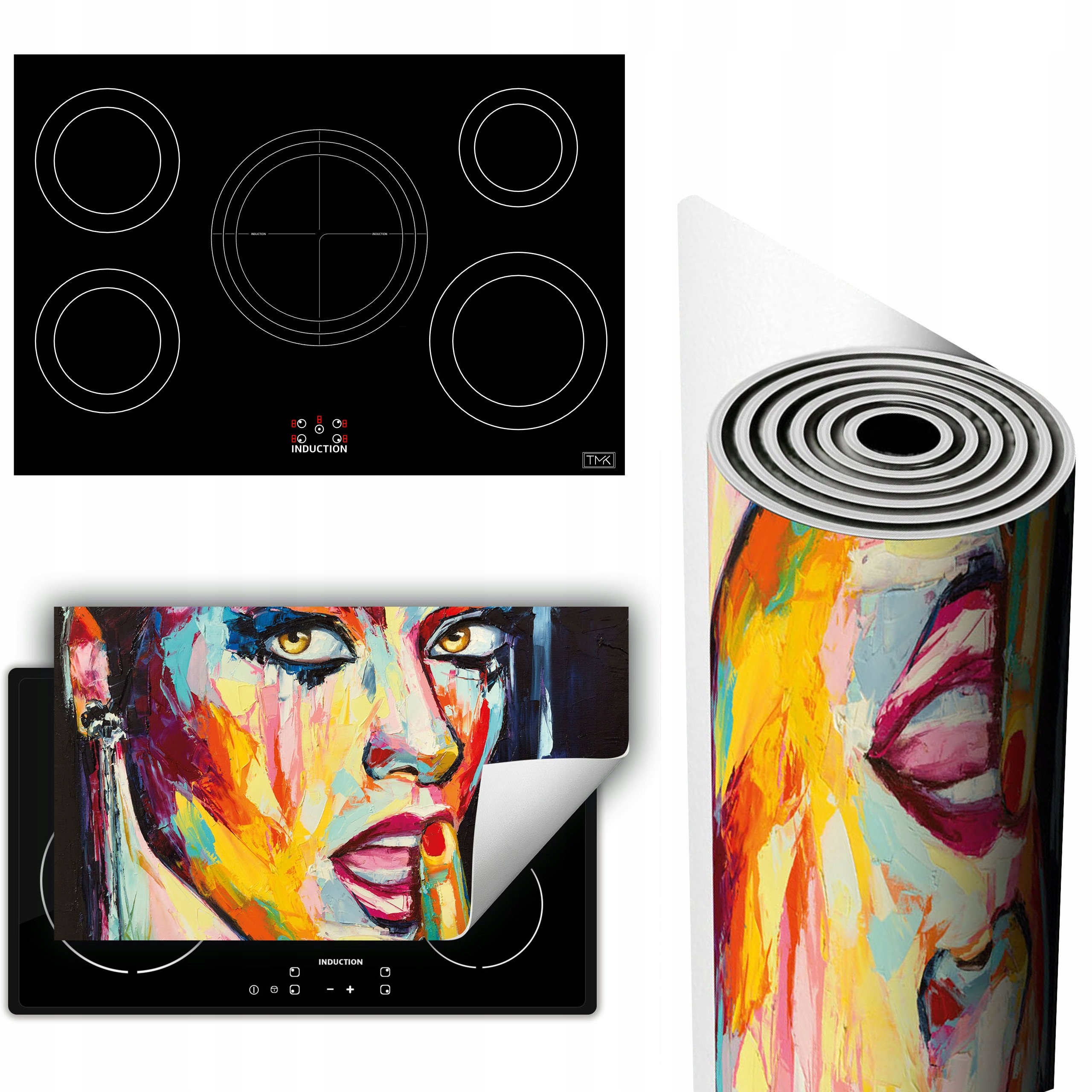 Vinylová Podložka Ochrana Kuchyňské Desky 90x52 obraz žena