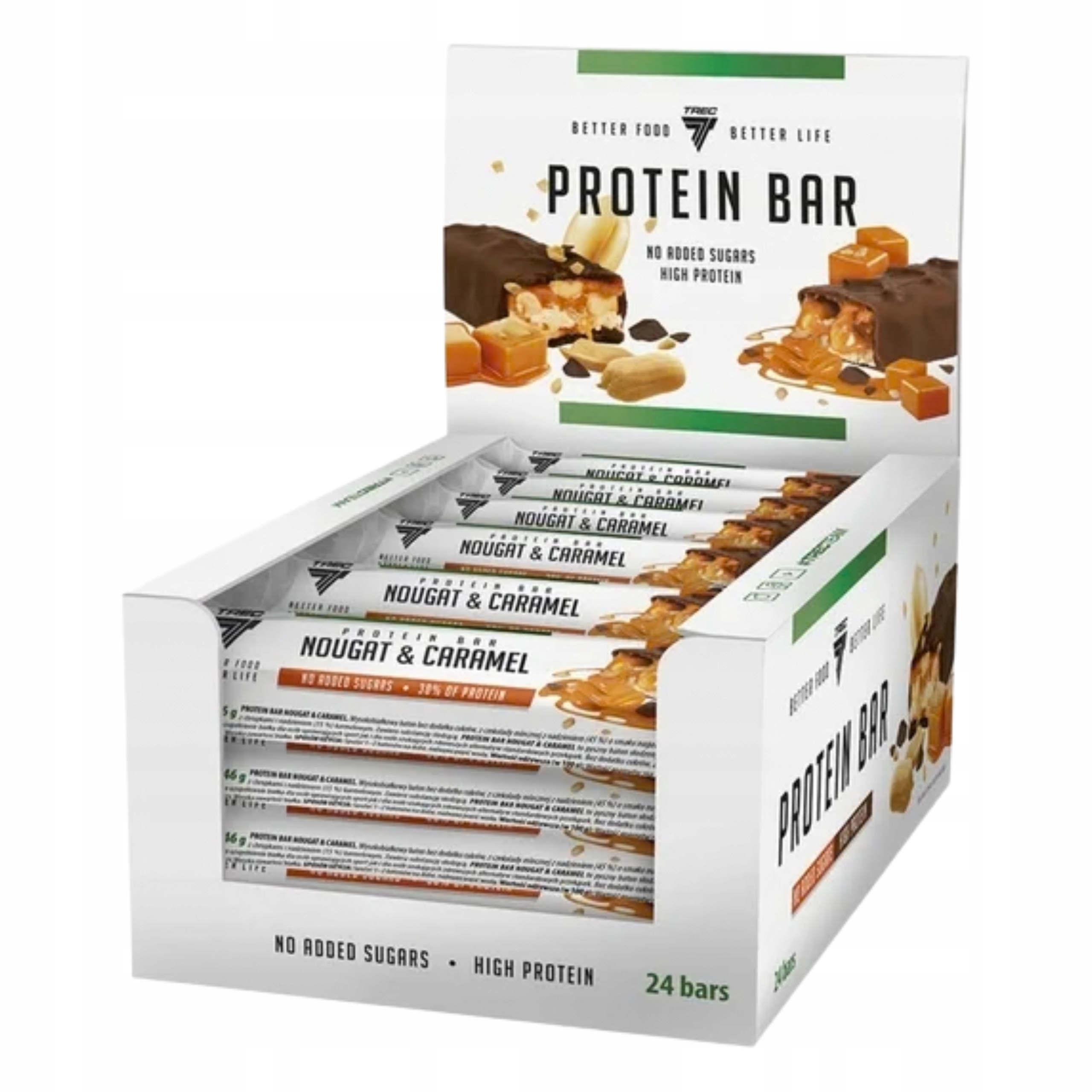 Proteinová Tyčinka Proteinová 30% Proteinová tyčinka 24 x 49 g Ořech Karamel Trec