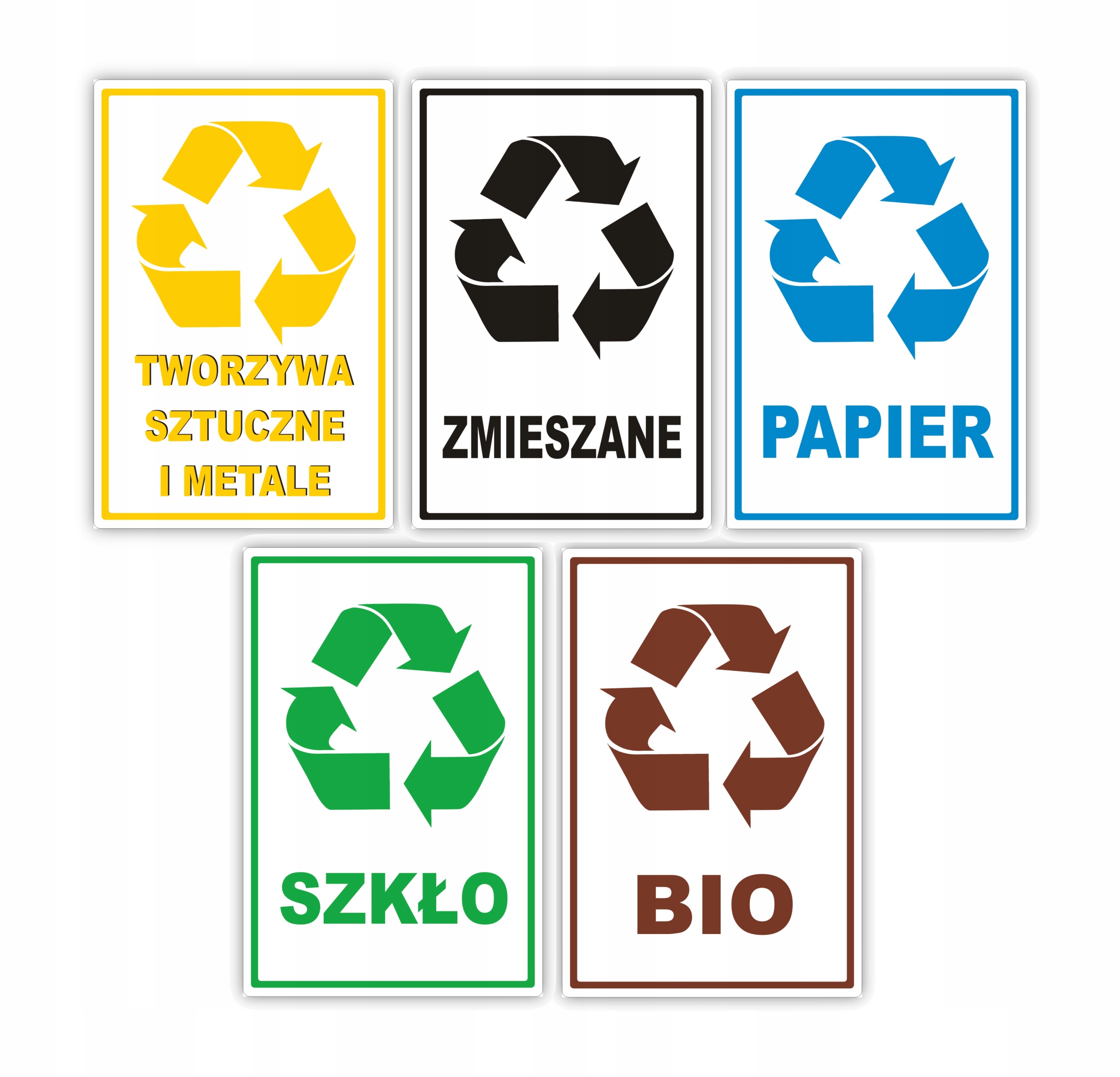 

Naklejki na kosze Segregacja śmieci 20 x 30 cm