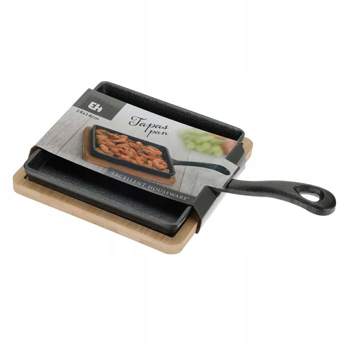 

Patelnia żeliwna Kwadratowa bambusowa deska