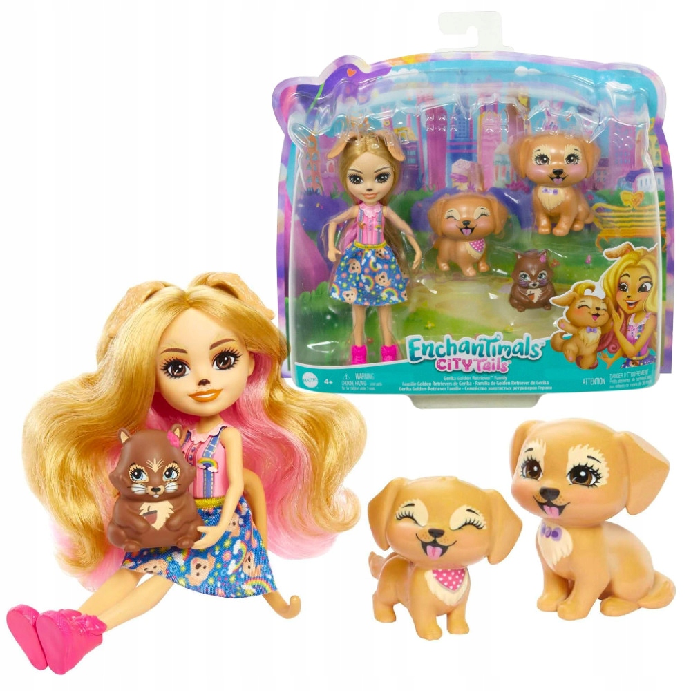 ENCHANTIMALS CITY LALKA Z PIESKAMI GOLDEN RETRIVER HHB85