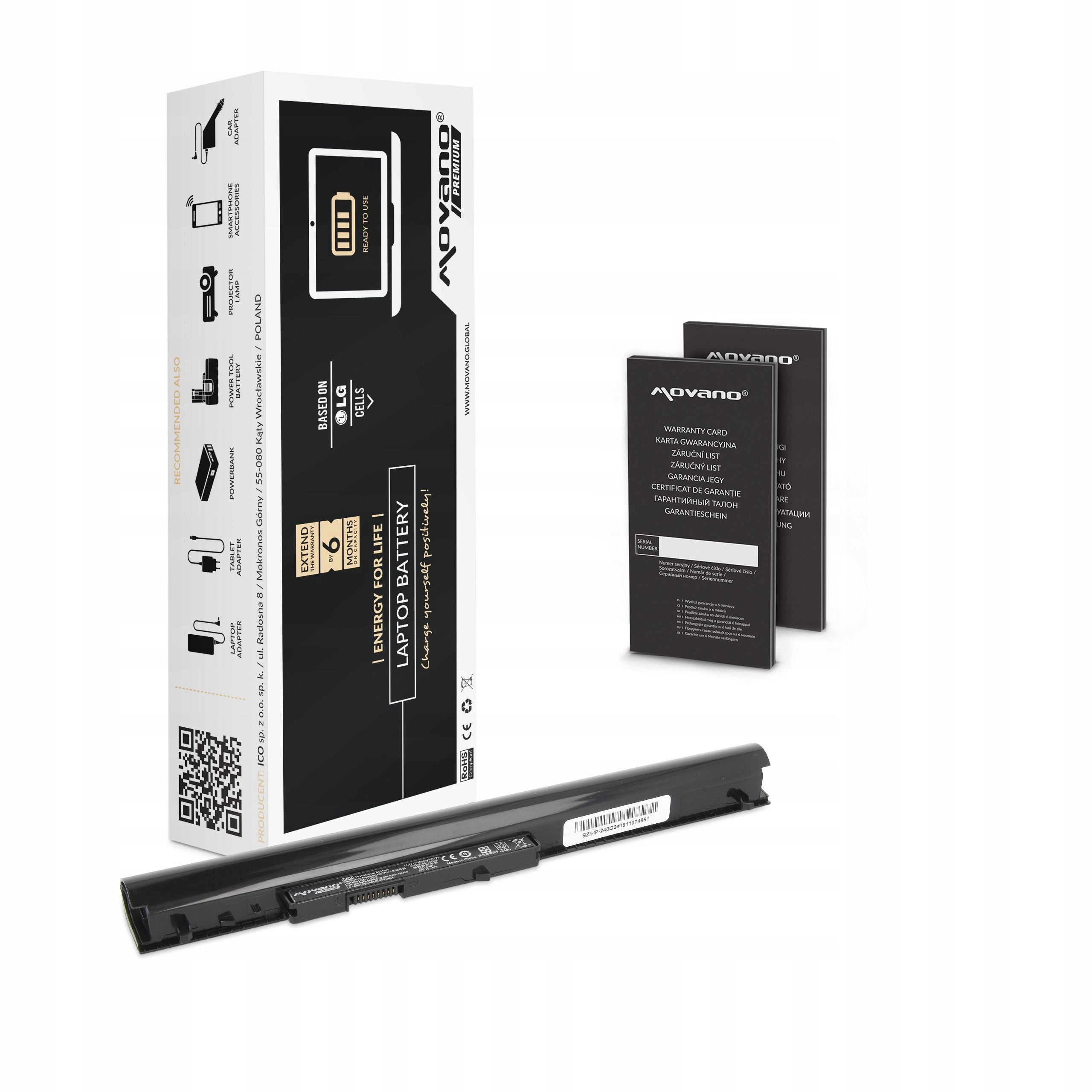 Baterie Movano pro Hp 240 G2 255 G2 2600 mAh