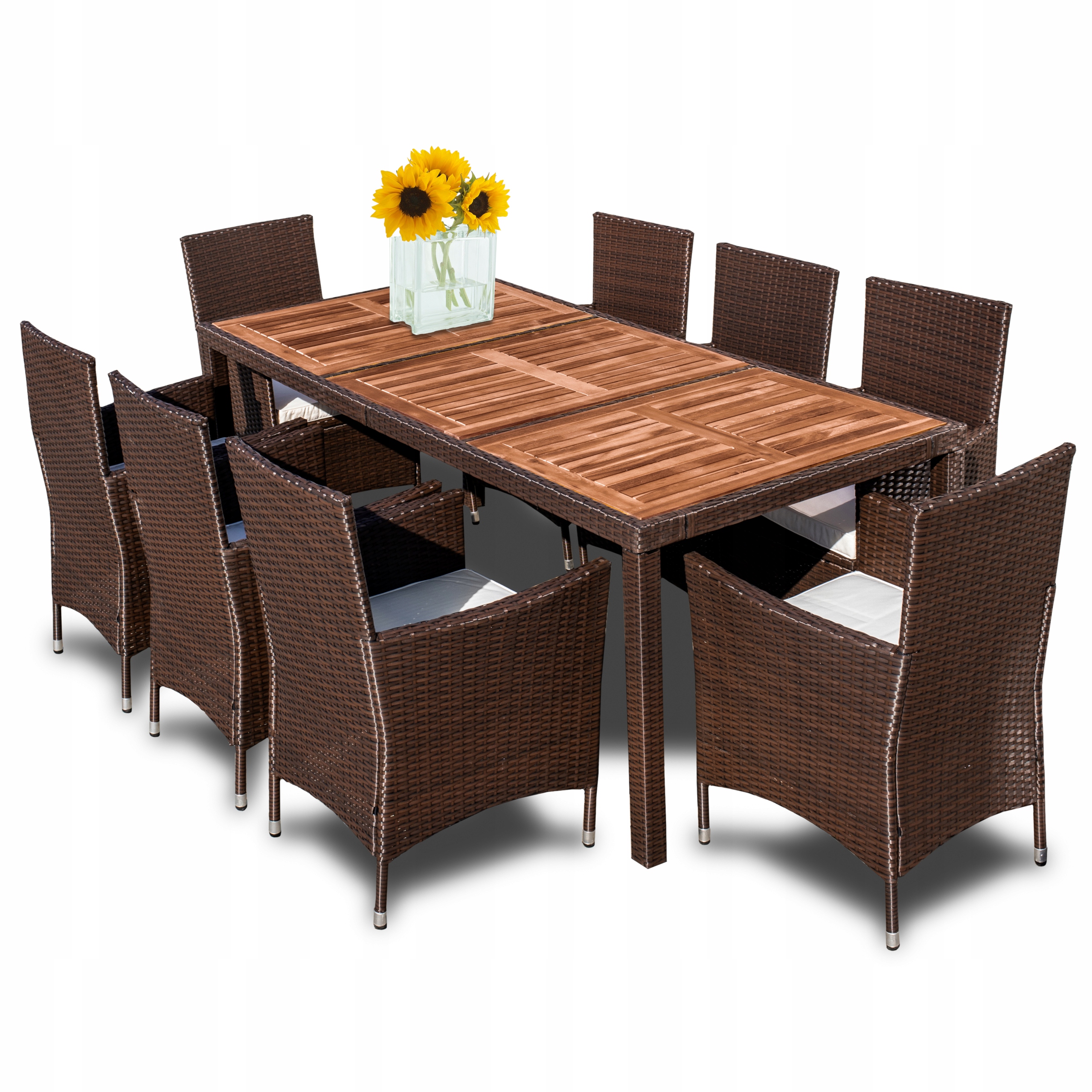 8 ЧЕЛОВЕК ЭСТЕВАНСКАЯ САДОВАЯ МЕБЕЛЬ TECHNORATTAN ACACIA