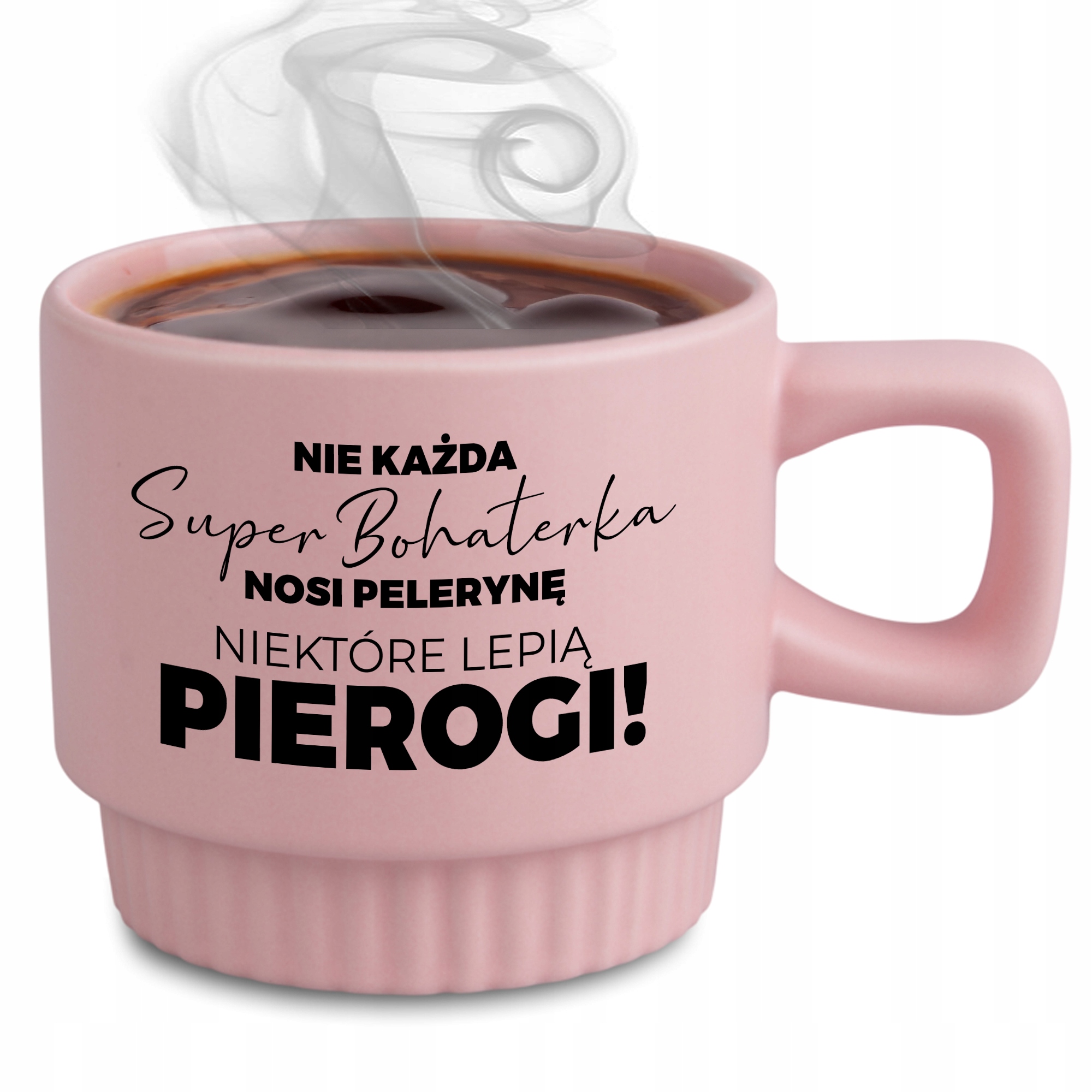 Ryflovaný hrnček Ružové Hrdinky Lepia Pierogi Pre babičku na Deň babičiek