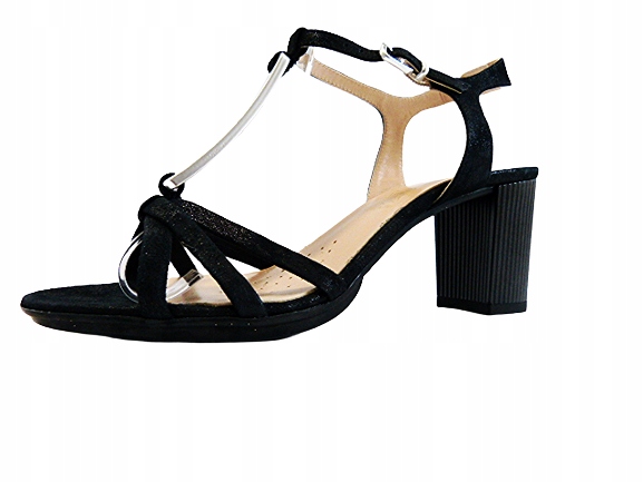 Sandály Sala 37 Černé, pohodlné na podpatku, kůžeBe