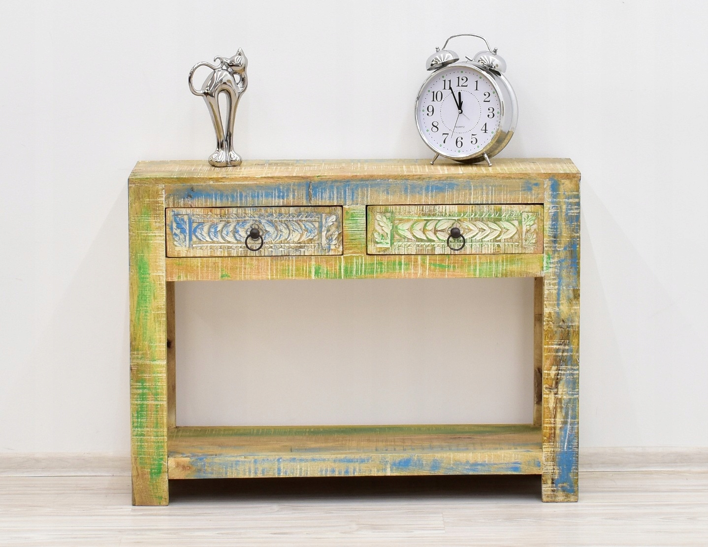 Konsola kolonialna indyjska lite drewno mango przecierana shabby chic Kod producenta 0045-MS-1022