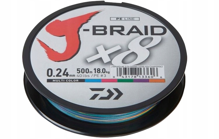 Plecionka Daiwa Plecionka J-Braid X8 0,22 mm 300 m 12755-122