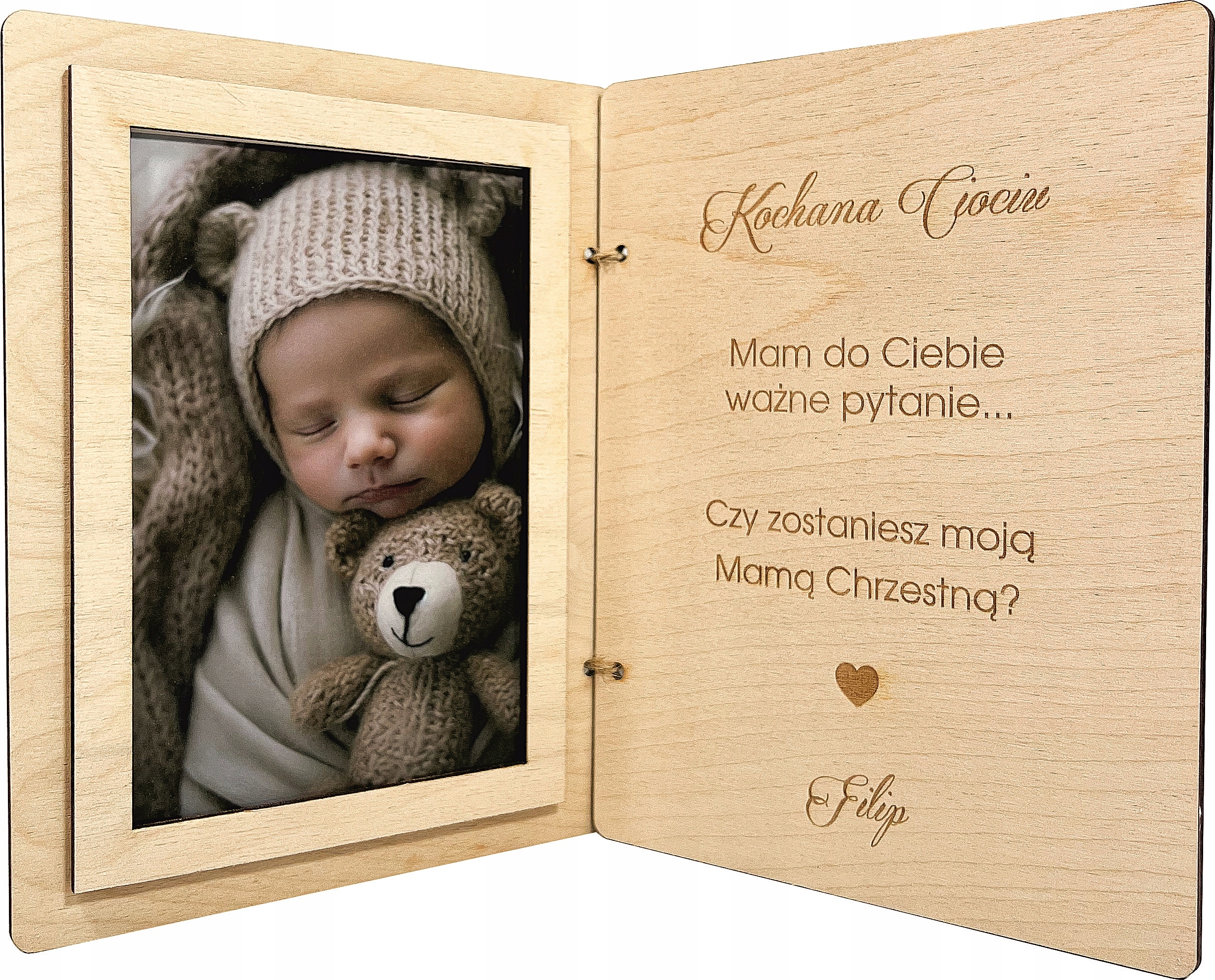 ZAPROSZENIE NA CHRZEST Czy zostaniesz moim ojcem chrzestnym pytanie prośba Kolor dominujący inny kolor