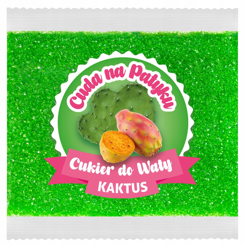 

Cukier do waty cukrowej kolorowy 100 g Kaktusowy