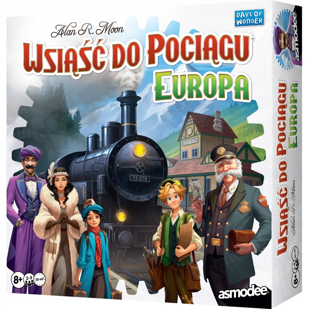 Wsiąść do Pociągu: Europa familijna gra planszowa 2-5 osób, wiek 8+