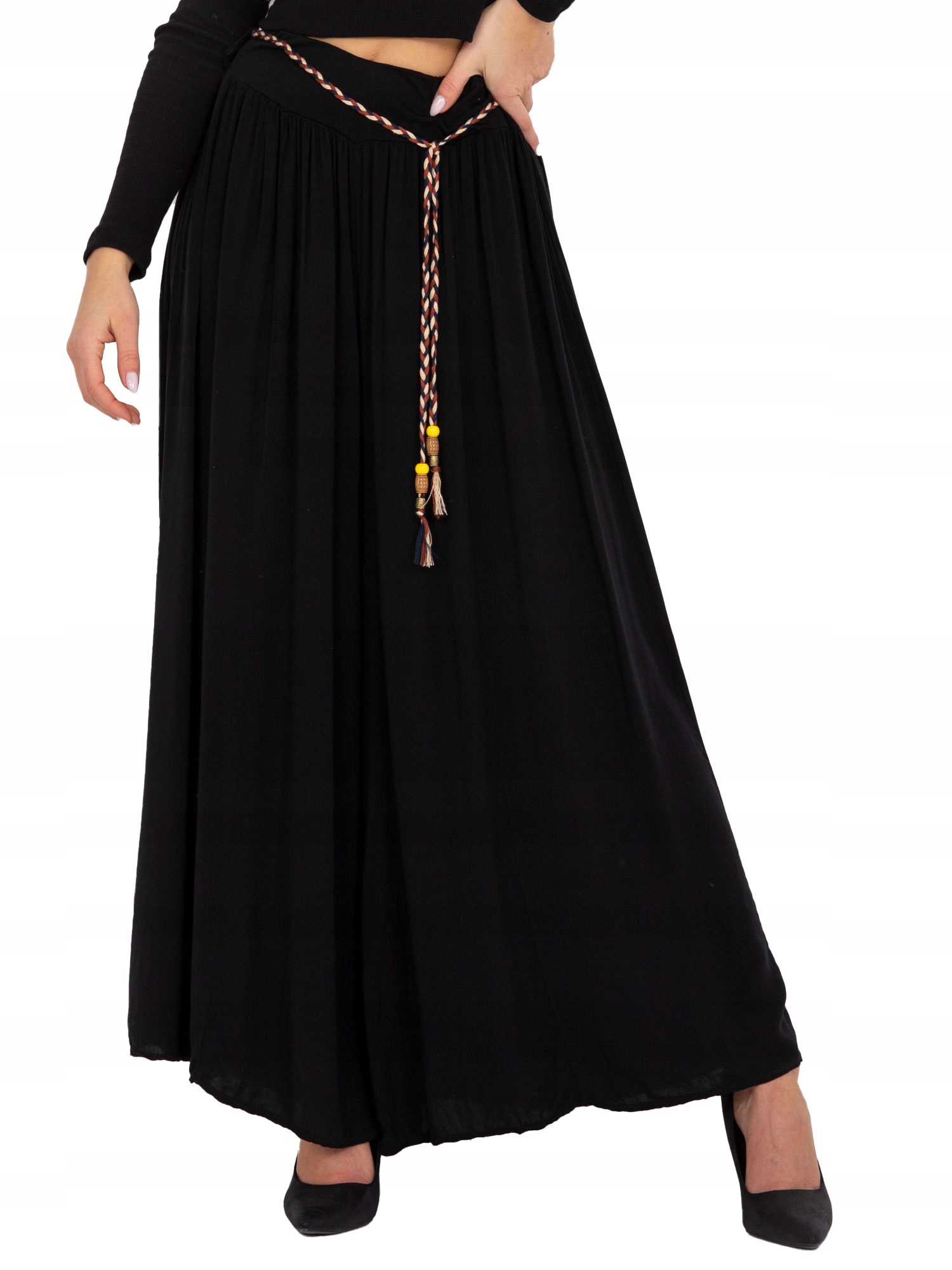 

Stylowe Spodnie Damskie Z Materiału Szerokie S