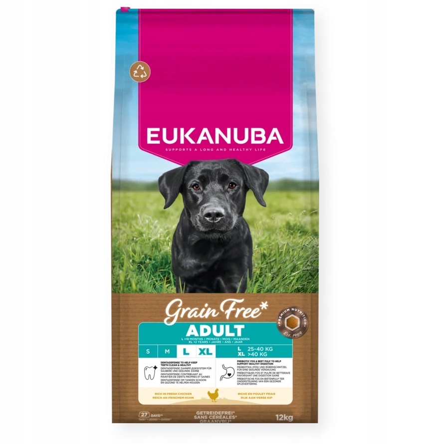 Eukanuba 12kg z Kurczakiem Bezzbożowa Sucha Karma Dla Psów Dużych Ras