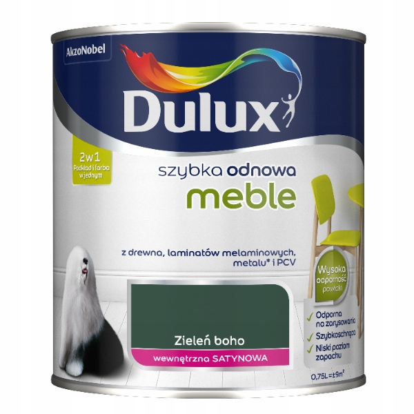 Dulux do mebli Zieleń Boho satyna 0,75L