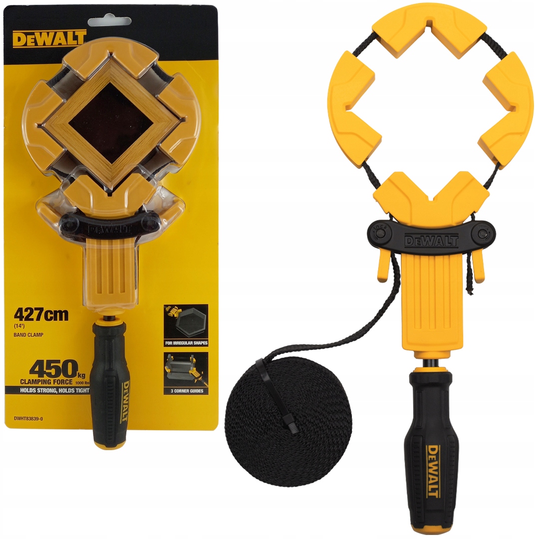 

Ścisk taśmowy 427cm siła zacisku 450kg DeWALT