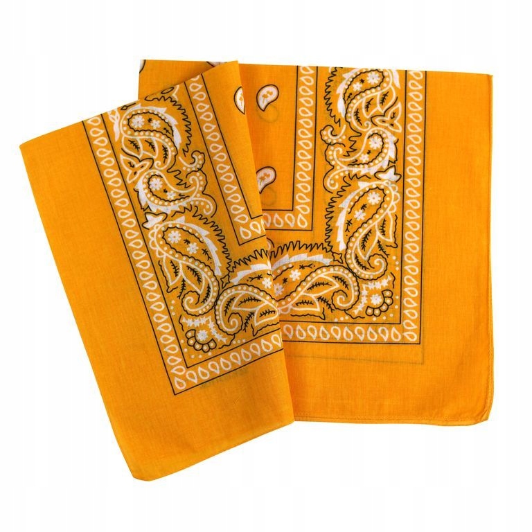 BANDAMKA BANDANA CHUSTKA APASZKA JASNA POMARAŃCZOWA