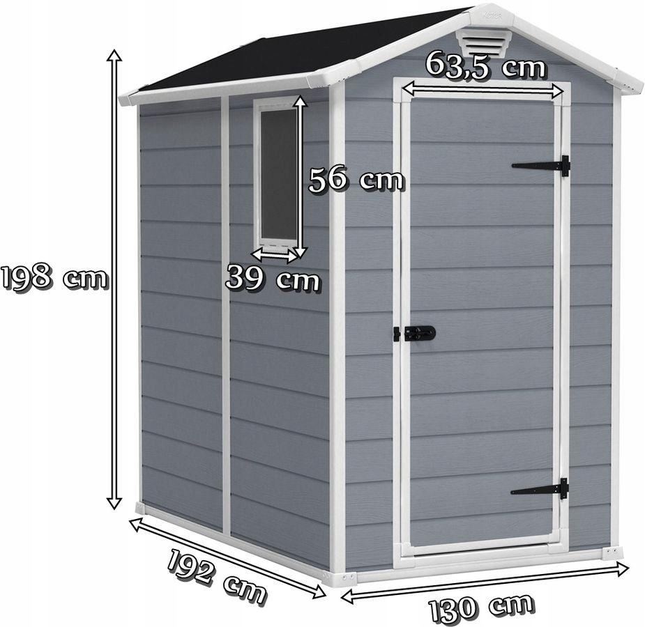 Domek narzędziowy Keter Manor 4x6s - 13852 Wysokość 198 cm
