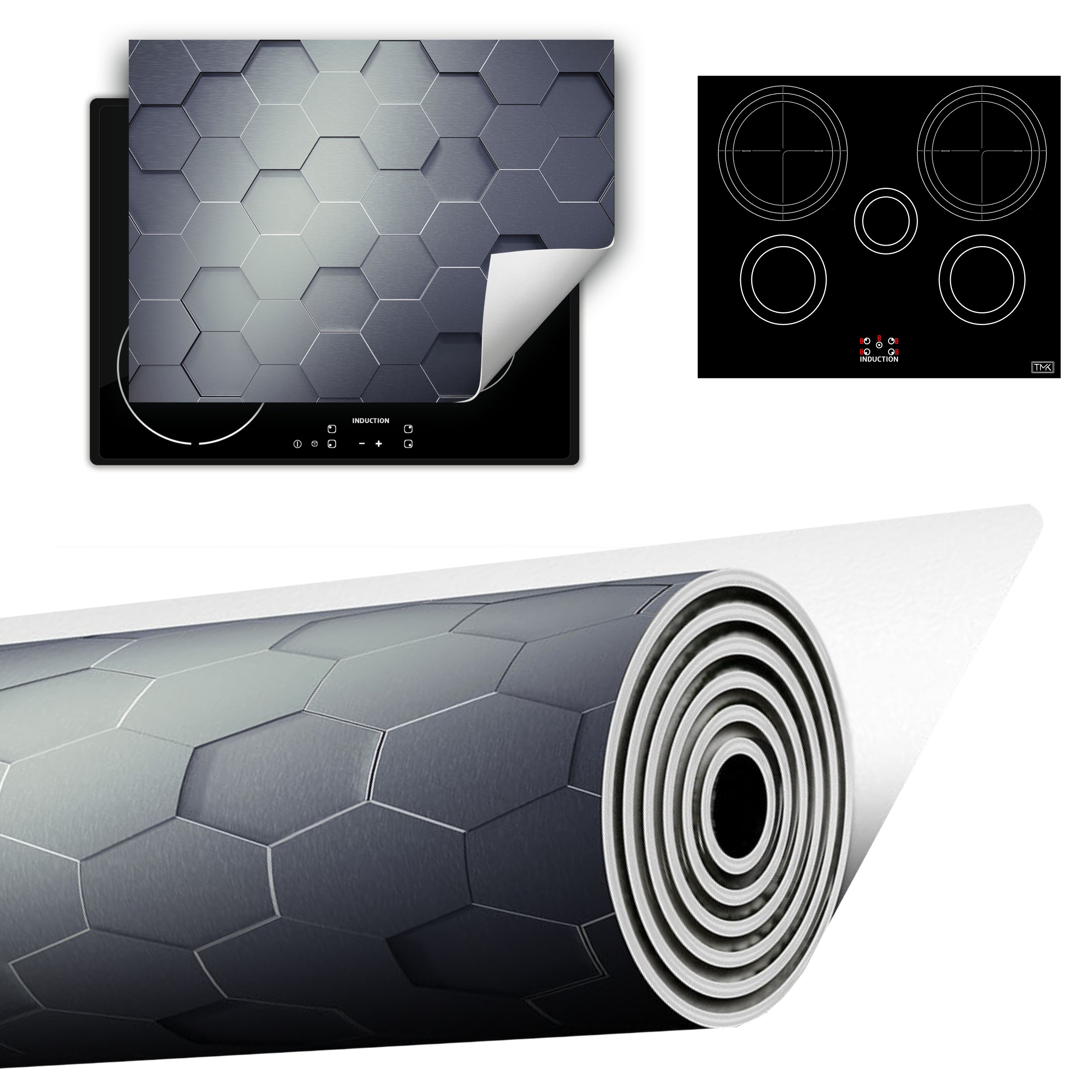 Vinylová Podložka Do Kuchyně Více Místa 70x52 šedá vzor