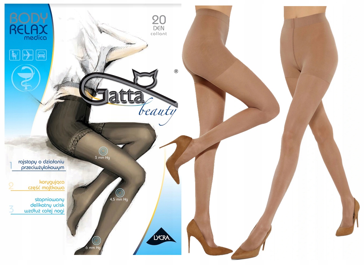 RAJSTOPY MODELUJĄCE GATTA BODY RELAX MEDICA 20 DEN 3-M DAINO