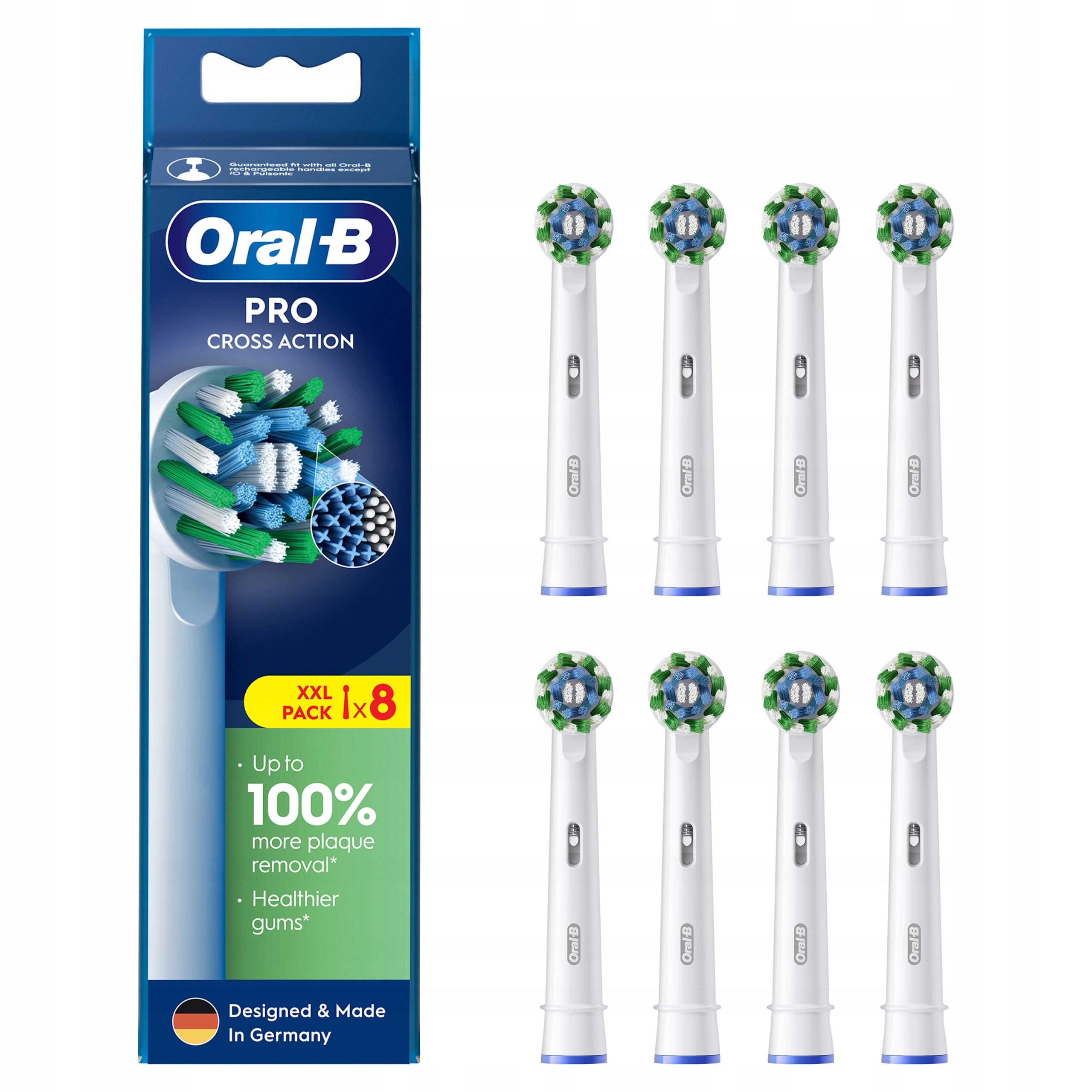 Oral-b końcówki Eb 50RX Cross Action 8 szt. białe oryginalne