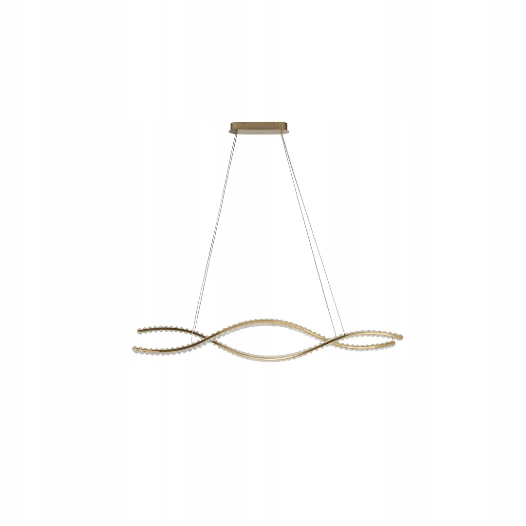 Lampa wisząca złota z wstążkami Led 97W glamour do salonu AZzardo
