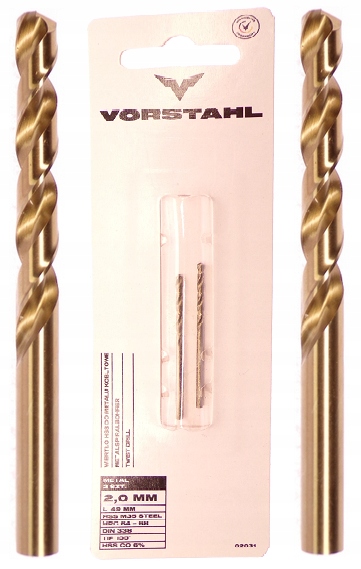 

Wiertło Kobaltowe Do Metalu 2 MM 2 Szt HSS-Co 6%