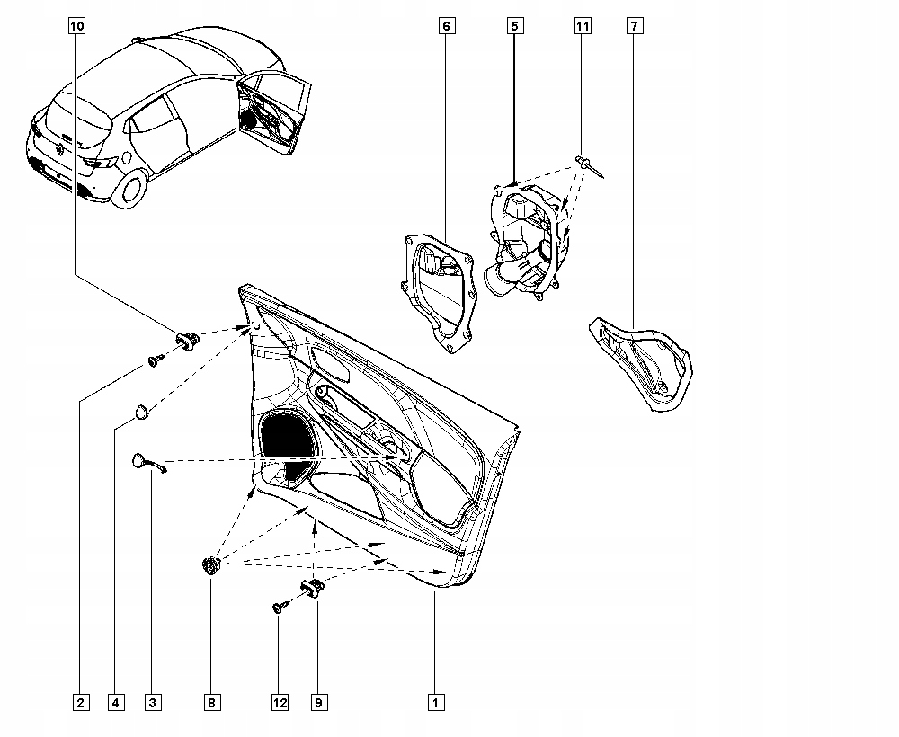 MATA FOLIA USZCZELNIAJĄCA WYGŁUSZAJĄCA RENAULT CLIO OE 808643384R