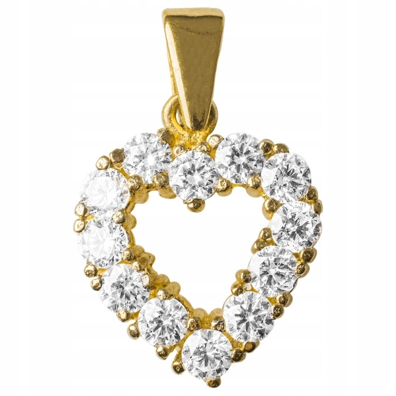 Zlatý Přívěsek Roztomilé Srdíčko Se Zirkony 585