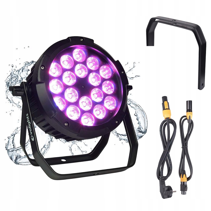 Reflektor Zewnętrzny Led Oświetlacz Sceniczny Rgbw Evolights Glaze Par IP65