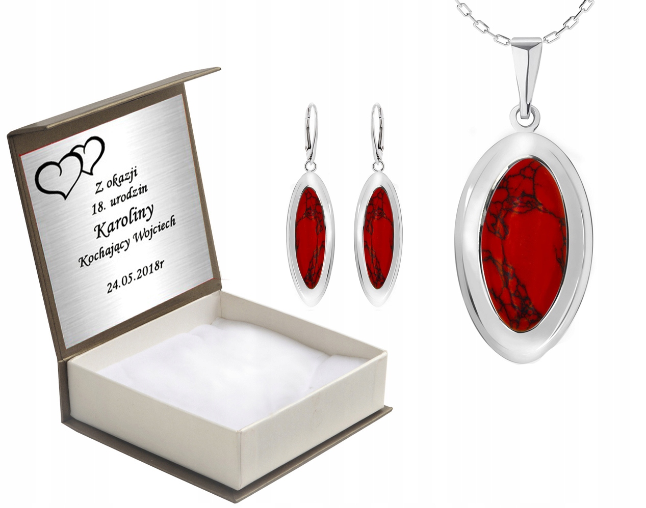 

Komplet Biżuterii Z Koralami Angielskie.zap+grawer