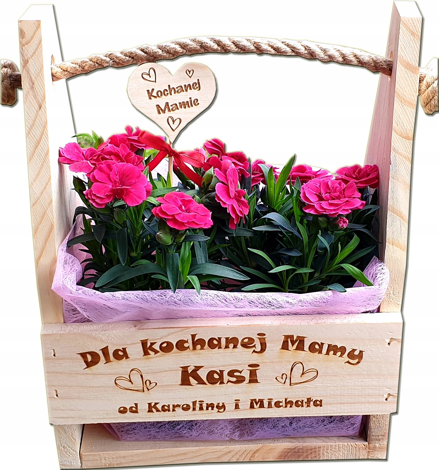 

Drewniana Doniczka na Dzień Matki Mamy