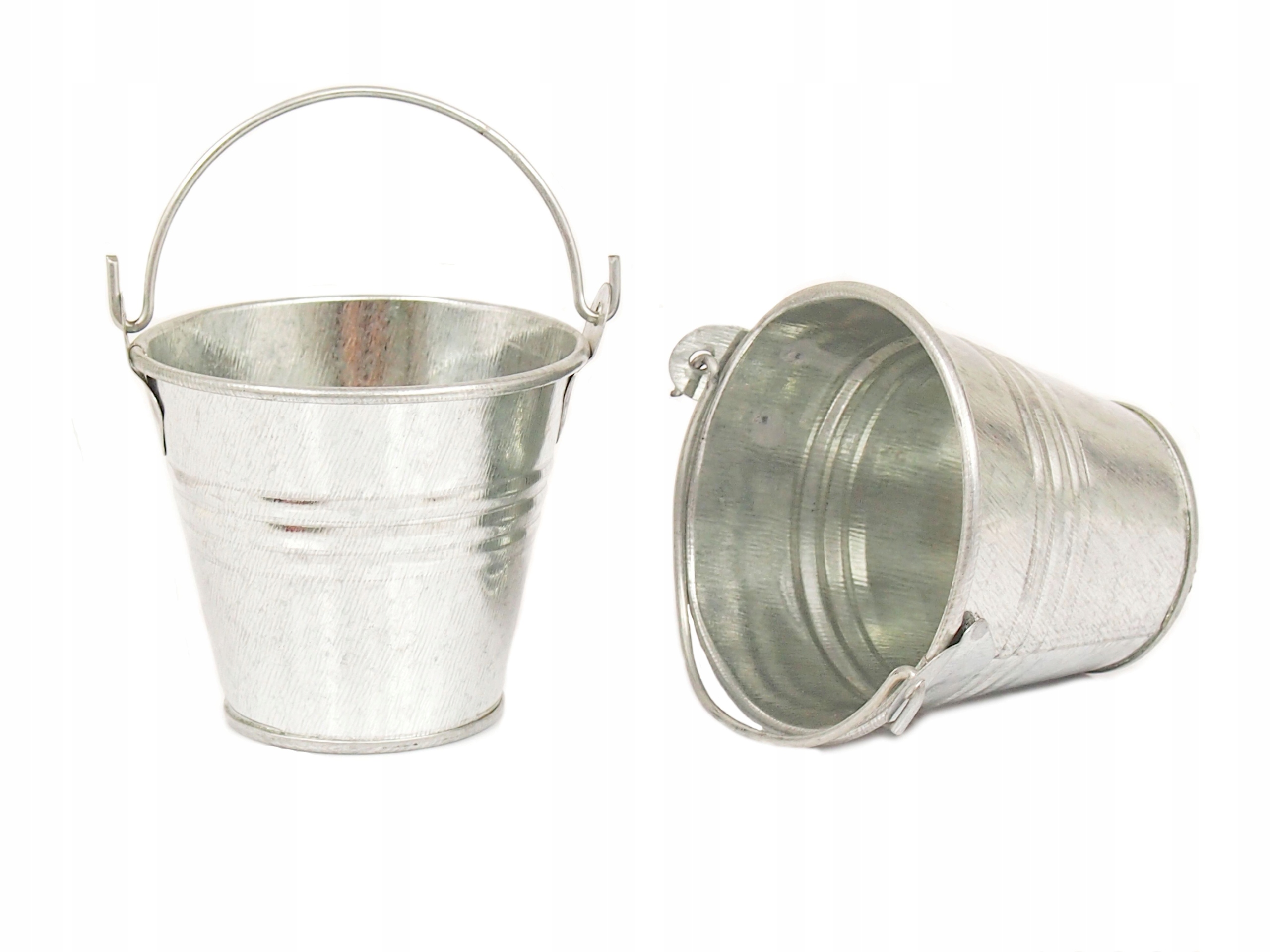 6,5 cm mini DONICZKA WIADERKO OSŁONKA na kaktusy srebrne