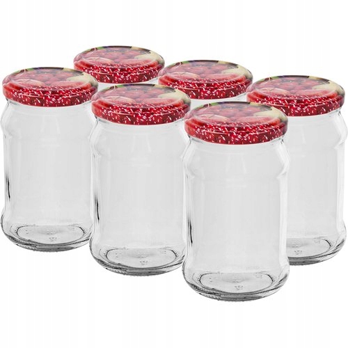 

6szt Słoik 300ml Kolorowa Zakrętka 132305 Browin