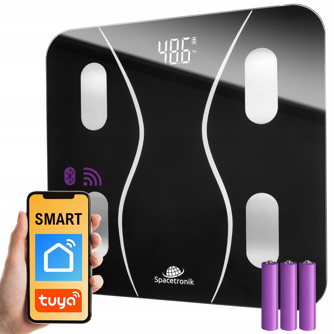 Koupelnová váha Smart BMI 17 funkcí WiFi BT TUYA aplikace do telefonu