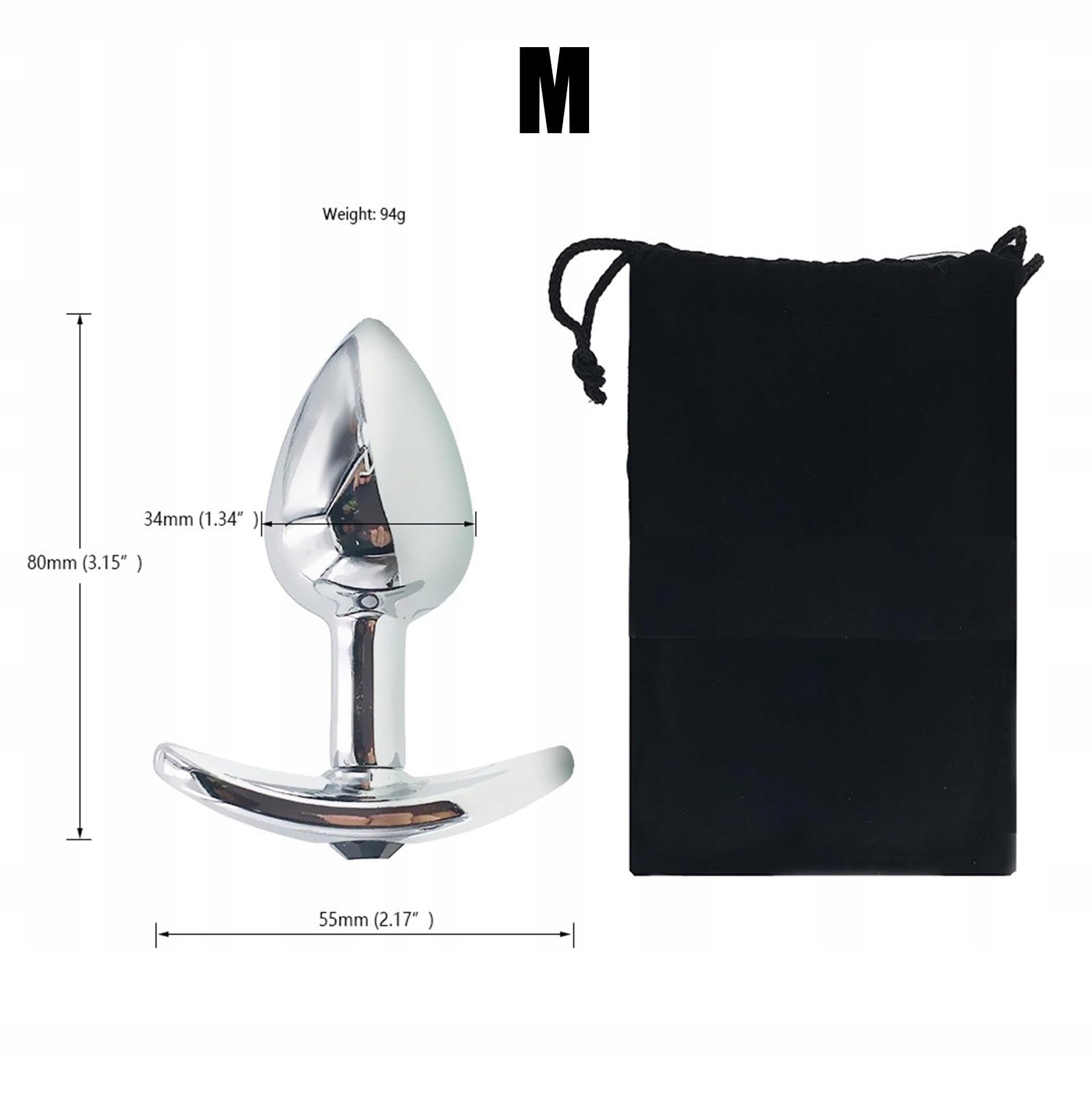 ZESTAW ANALNY METALOWY KOREK Z T-BAR BAZA KRYSZTAŁOWY DIAMENT STYMULATOR — miniatura 2